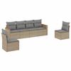 VidaXL Garden Lounge Set with Cushions 6 Pcs, Patio Sofas, Patio Furniture Set, Outdoor Furniture, Beige 3258265