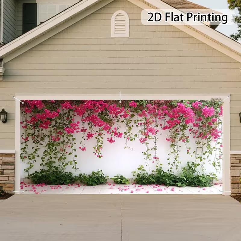 2D Romantic Bougainvillea Wall Backdrop Wedding Bridal Shower Photo Booth Background