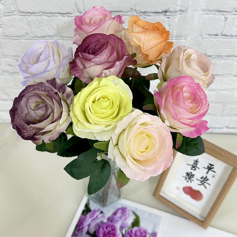 Rose Flower Artificial Wedding Hotel Restaurant Desktop Ornament Decoration