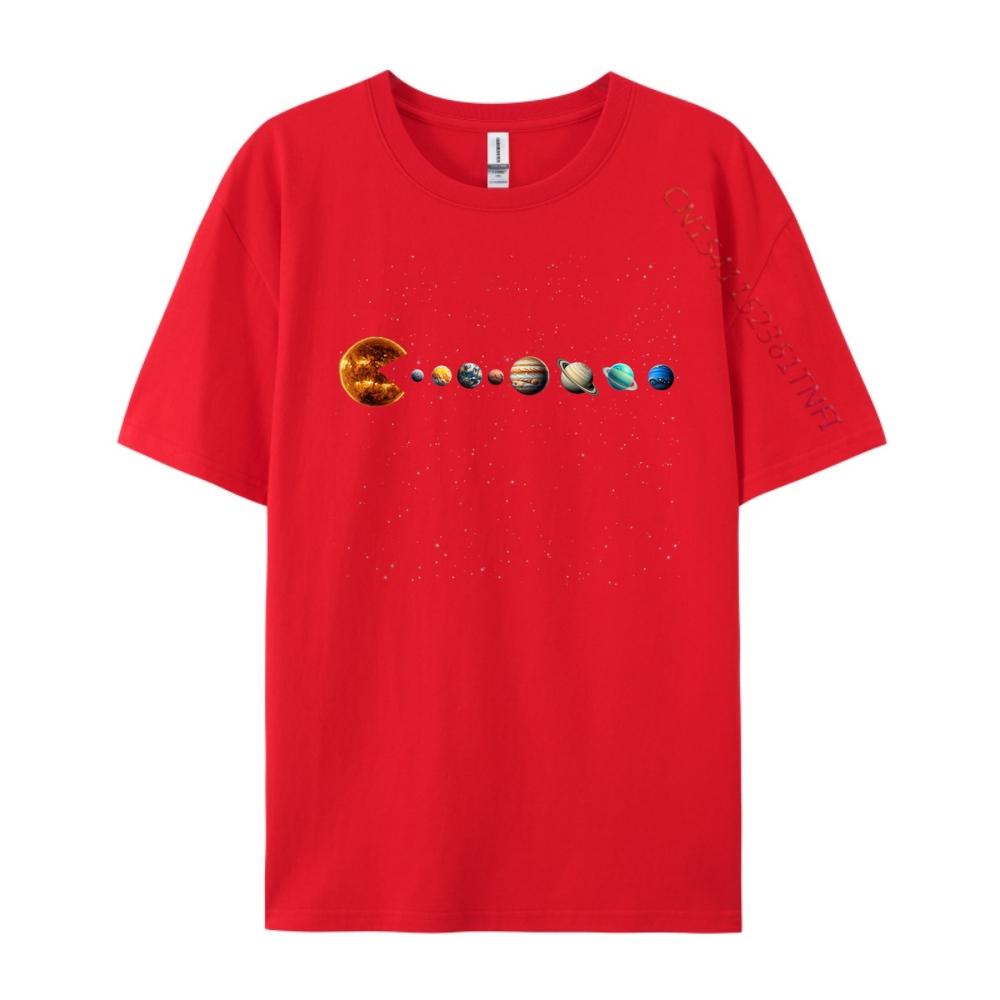 Funny Solar System Astronauts Space Video Games Designer T Shirt Men Cotton T Shirt Men Aesthetic
