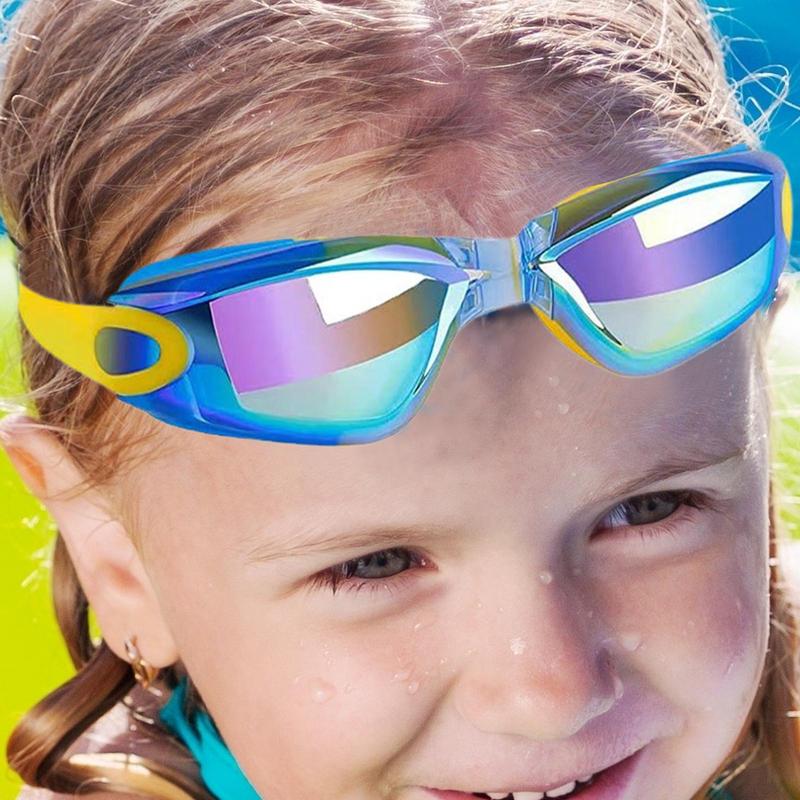 Kid Goggles For Swimming Youth Goggles Swim Glasses Waterproof Anti-Fog Clear Vision Glasses UV Protection For Children Teens