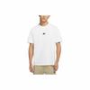 Men's White Short-Sleeve T-Shirt with Solid Color Front Logo Print