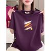 Women's Printed Round Neck Short-Sleeve T-Shirt - Stylish, Relaxed Fit, Age-Defying, Slimming, Casual Wear