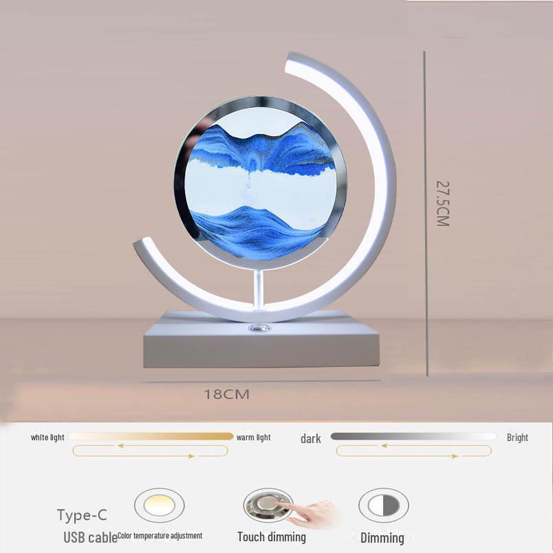 DIY Quicksand Table Lamp - Creative Atmosphere Light with Dynamic Painting and Smart Night Light