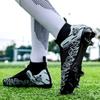 35-45 Herren High-Top Fußballschuhe Übergröße Lange Stollen Leder Jungen Fußballschuhe Genagelt Rutschfeste Fußballschuhe