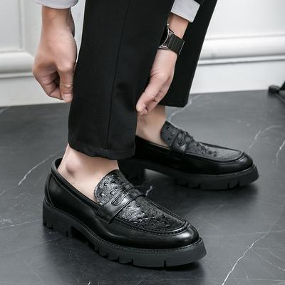 Spring 2024 New Men Thick Soled Loafers Shoes Comfortable Leather Casual Shoes for Men Flats Slip-on Driving Shoes Men Mocassin