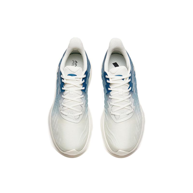 Anta DuCi1 Cushioning Anti-Slip Wear-Resistant Breathability Low-Top Running Shoes Men's White Blue Sneakers 912355520-6