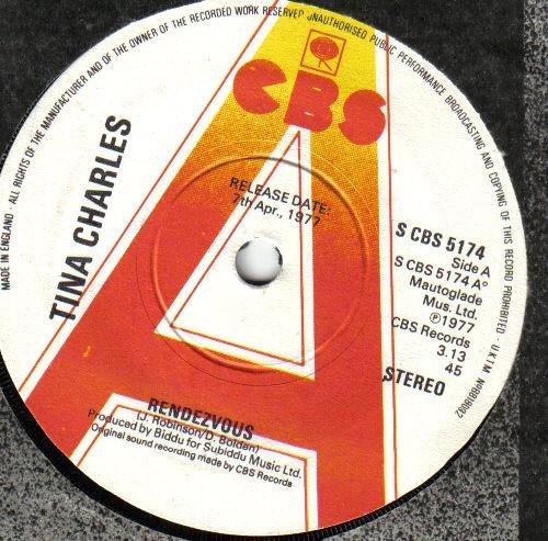 

7inch Record TINA CHARLES - Rendezvous SCBS5174PROMO CBS 1977 UK Soul/Funk Used