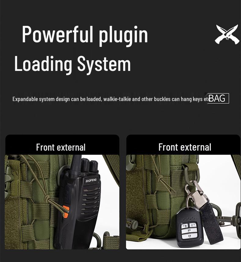 Men's Multi-functional Tactical Waist & Crossbody Bag for Camping & Cycling