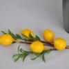 Artificial Lemon Branch with Green Leaves Fake Fruit Lemon Tree Decoration Lifelike Faux Greenery Stems for Home Dining Table Kitchen Decor
