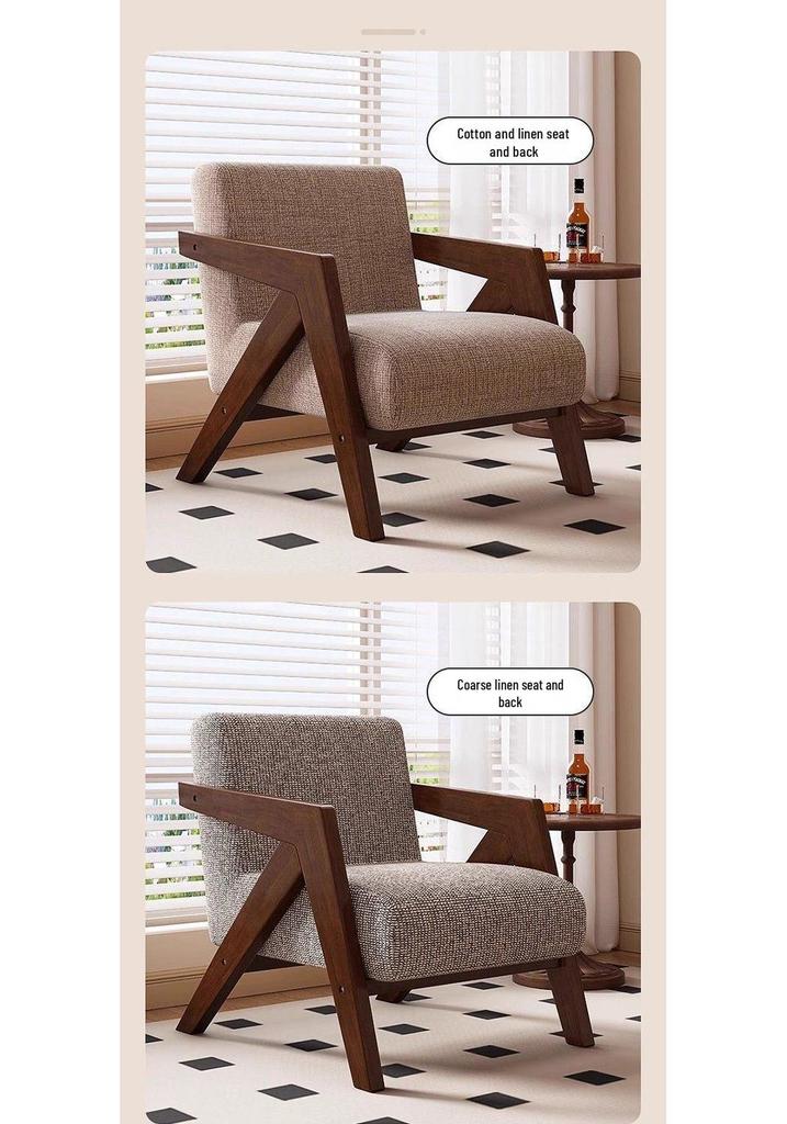 Modern Minimalist Luxury Single Sofa Chair for Living or Study Room