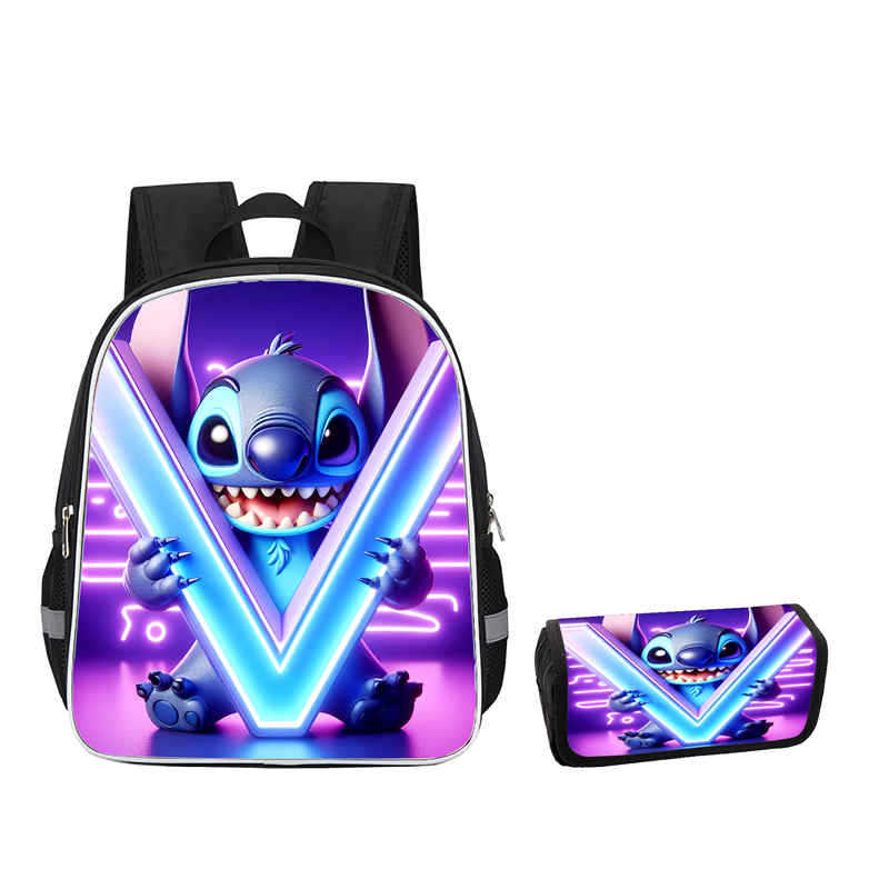 Stitch Combination Set Peripheral Backpack Men'S And Women'S Pencil Bag