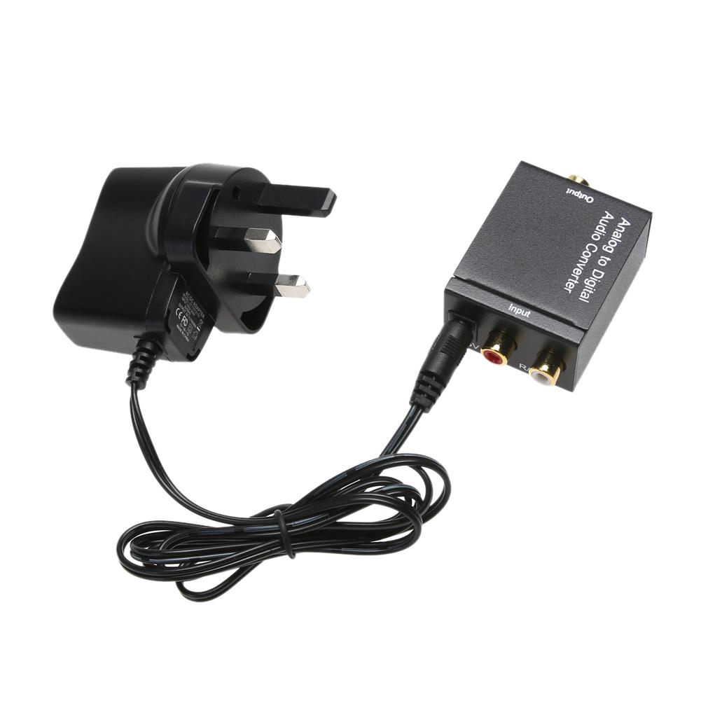 UK Analog L/R To Digital SPDIF Coaxial Coax RCA & Optical Toslink Audio Conver