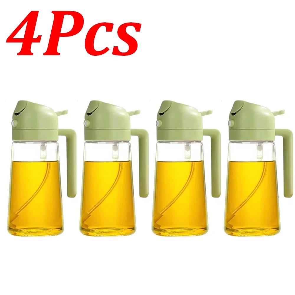 1-4Pcs 2in1 500ml Plastic Spray Oil Sprayer Cooking Oil Sprayer BBQ Picnic Kitchen Tools BBQ Cooking Oil Dispenser 4