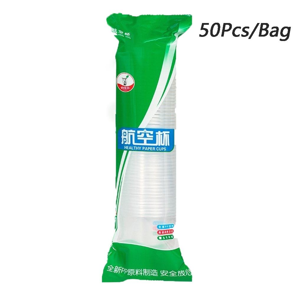 50Pcs 180ml Disposable Plastic Cups Food-grade PP Transparent Clear Plastic Cups Heat-resistant Tableware Cups Outdoor Picnic