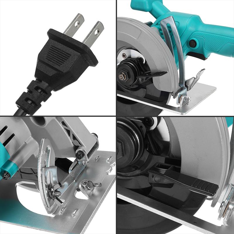 2-in-1 6-inch Cordless Electric Circular Saw Plunge Cut Track Cutting Wood Metal Tile Cutter Electric Saw