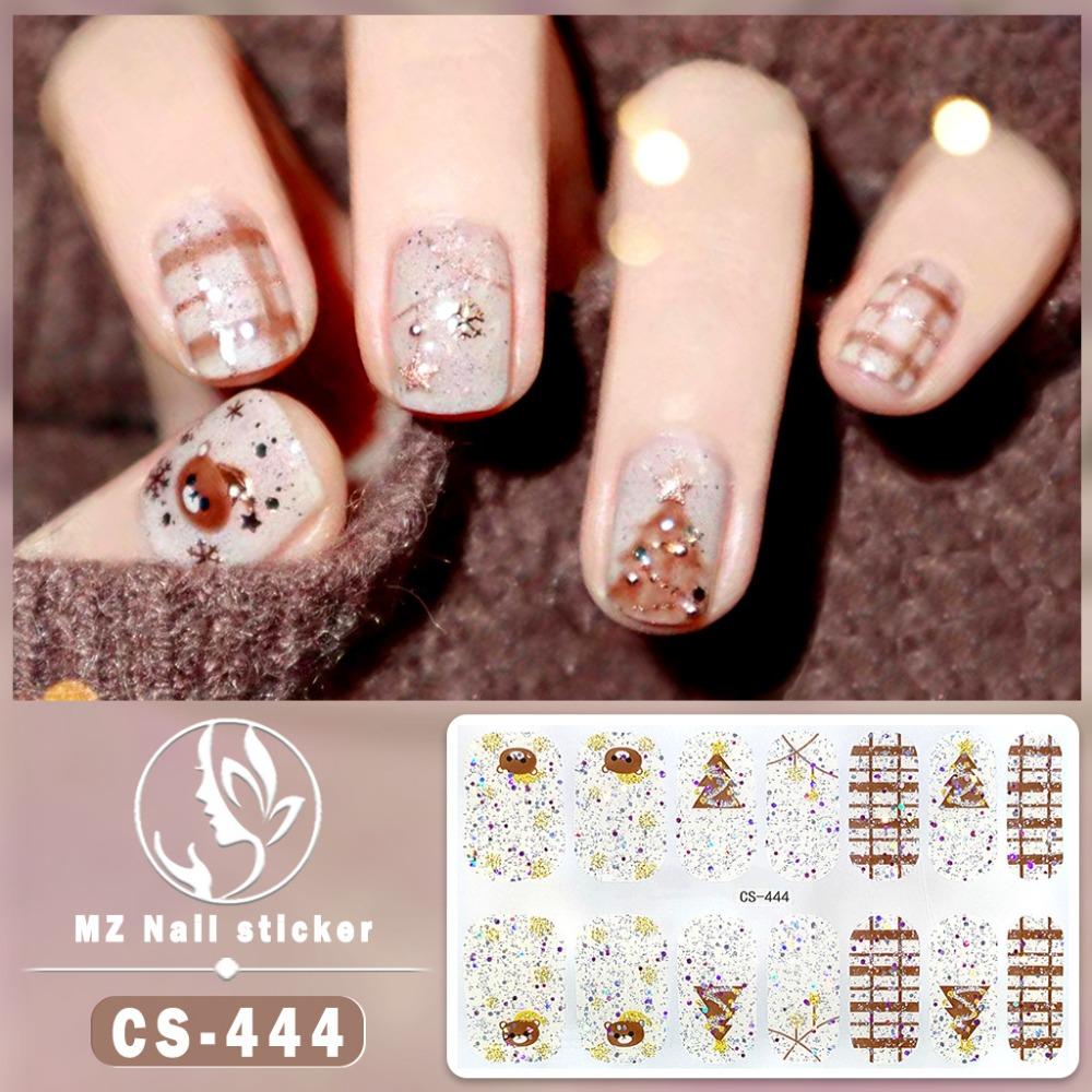 Christmas Waterproof No-bake Gel Nail Polish Film Full Sticker European and American Style Nail Film Sticker Nail Film Sticker