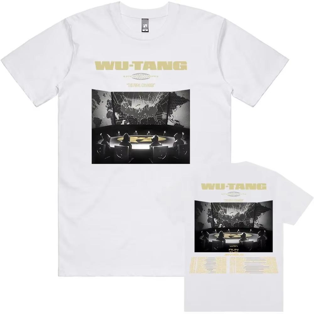 Rock Punk Topy Wu Tang Clan THE FINAL CHAMBER TOUR 2026 Tričko Ležérní Volné Krátký Rukáv Kulatý Výstřih Unisex