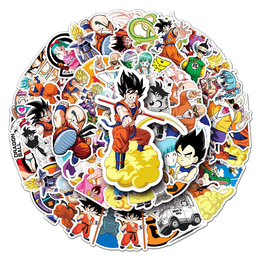 10/30/50pcs Cartoon Dragon Ball Graffiti Stickers Classic Manga Son Goku Decals DIY Skateboard Helmet Anime Graffiti Sticker Toy
