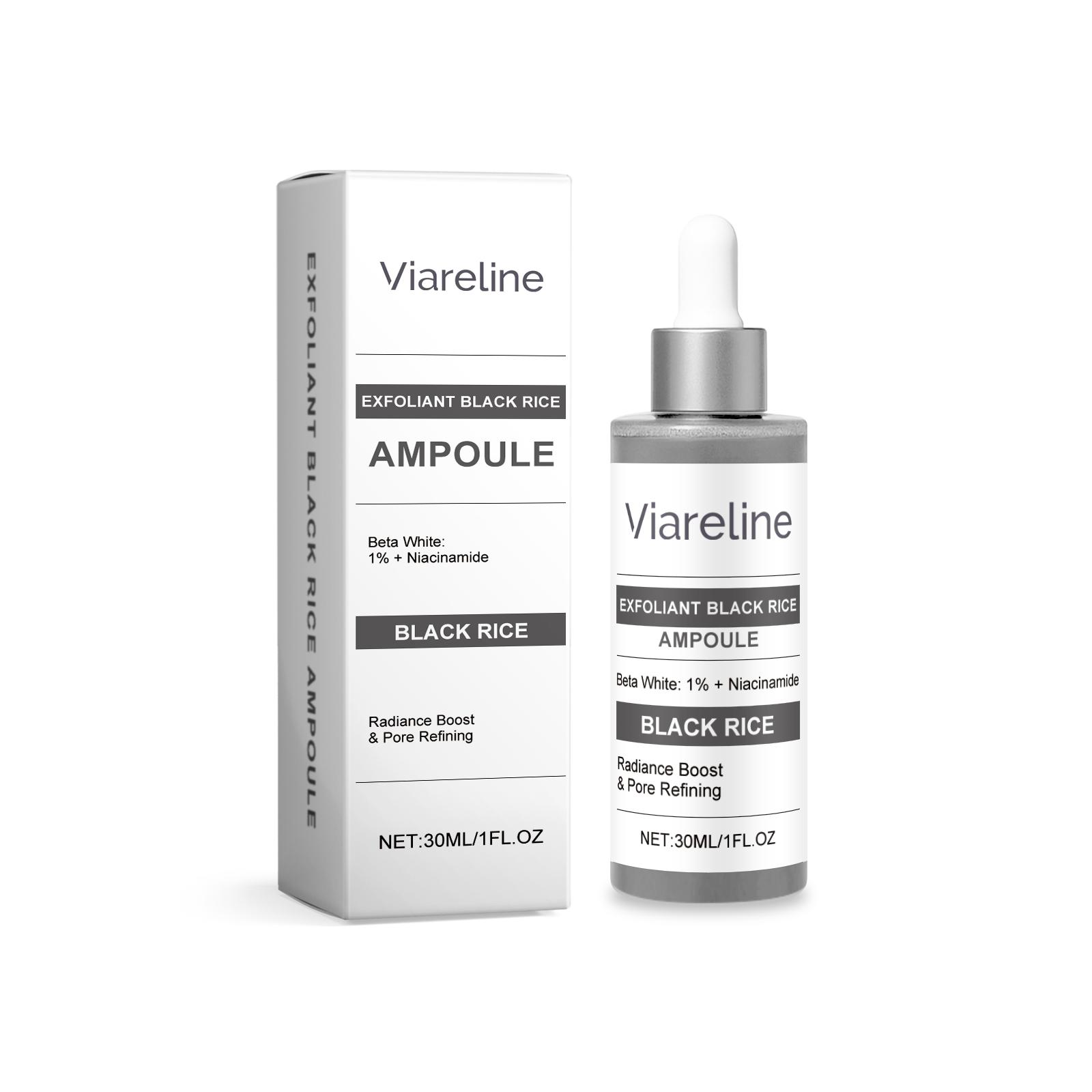 Viareline exfoliating black rice Essence moisturizes and moisturizes facial skin, moisturizing, translucent, smooth and delicate
