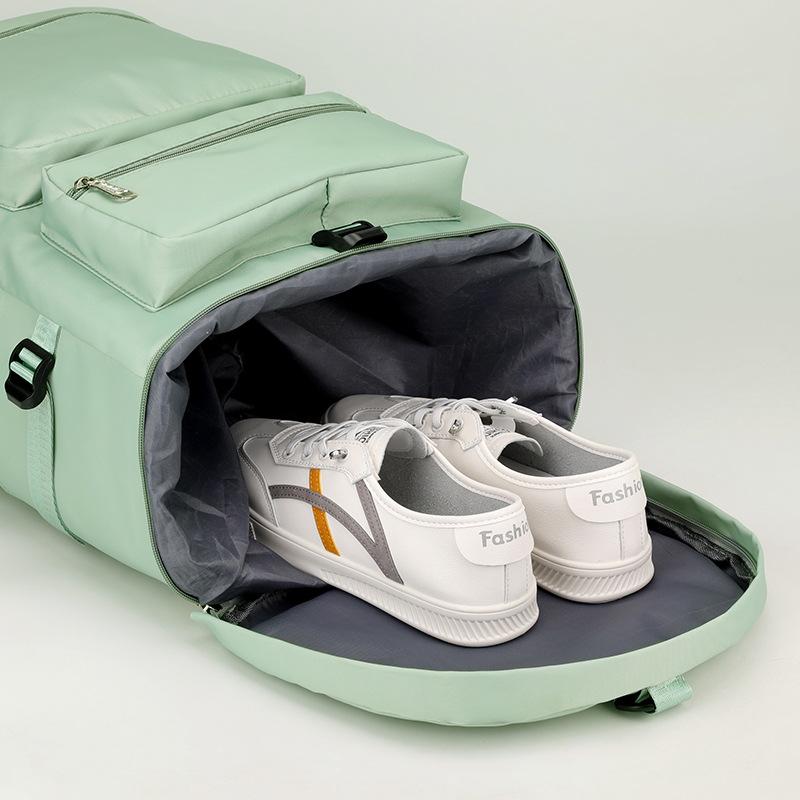 Women's Sports and Fitness Bag with Dry and Wet Separation, Independent Shoe Compartment, and Casual Travel Bag
