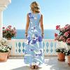 Women's Floral Sleeveless Maxi Dress,Lightweight & Loose Fit,Versatile for Beach Vacation & Daily Wear