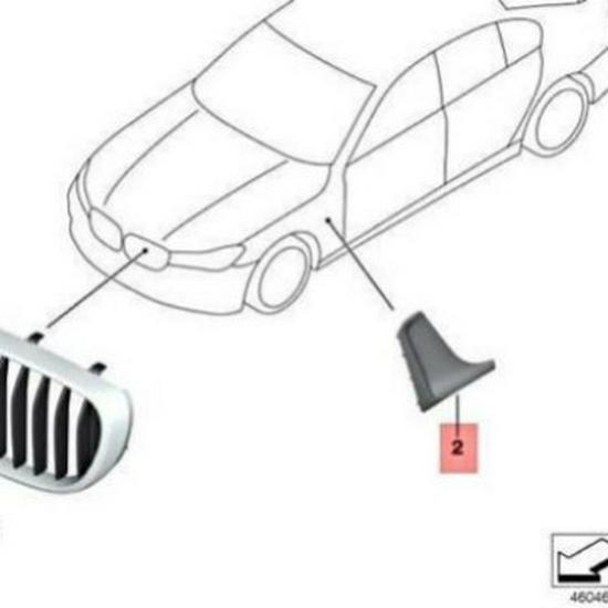 BMW 7 Series G11/G12 Left & Right Fender Bright Trim (51137347377, 51747347378)