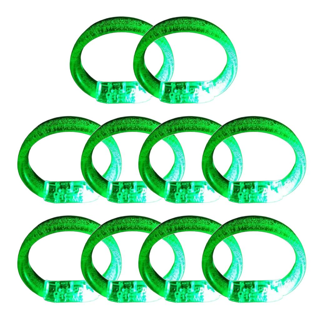 10 Stück Leuchtende LED Armbänder für Nachtveranstaltungen LED Partyarmbänder Auffälliges Accessoire für gesellschaftliche Zusammenkünfte