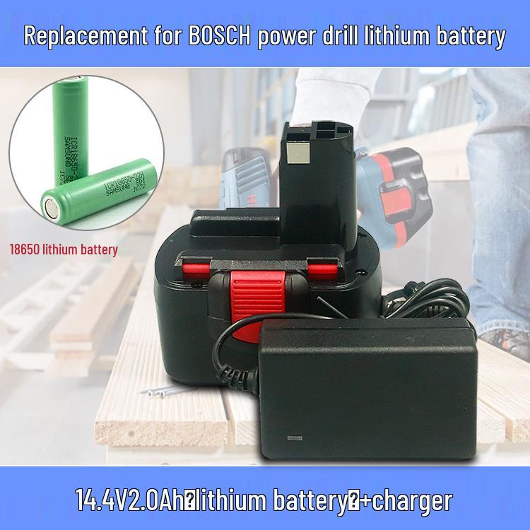 Compatible Lithium Battery 18650 for BOSCH 7.2V-14.4V Cordless and Pistol Drill GSR12-2.