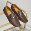 Men's Casual Leather Shoes Lightweight Loafers Moccasins Slip on Classic Male Comfortable Driving Shoe