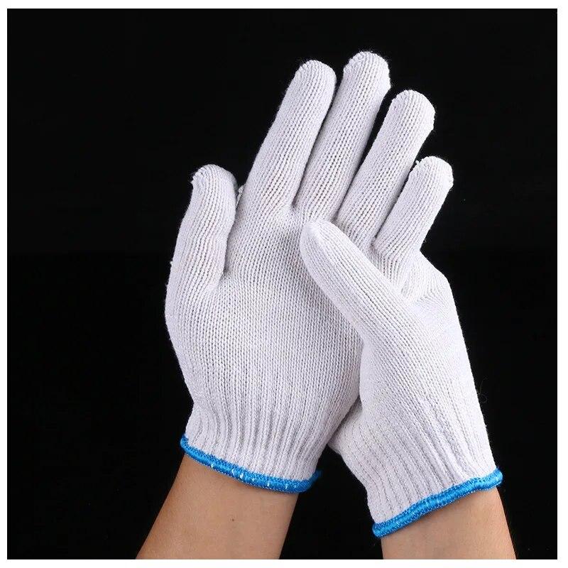 

24Pcs Thick Cotton Nylon Gloves - Wear Resistant Work Gloves Protective Gloves for Industrial Daily Use