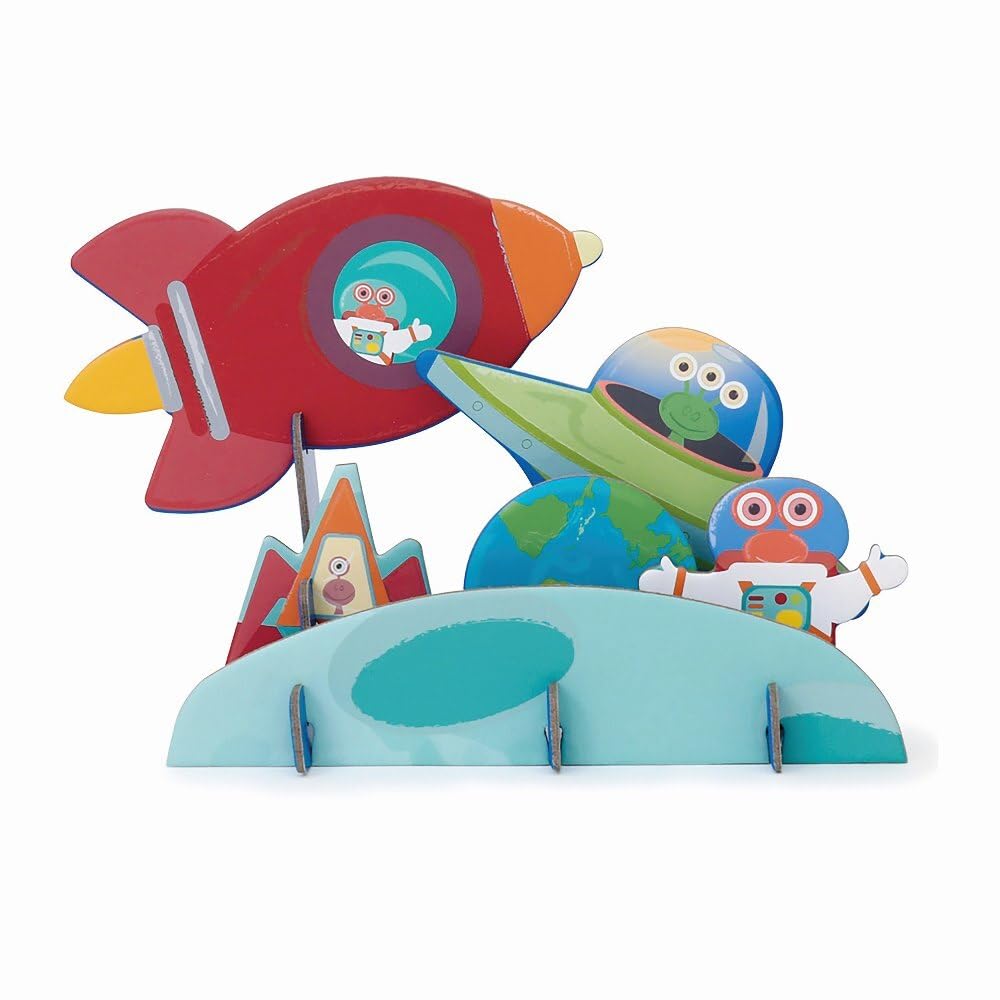 Scratch 2D & 3D Puzzle, Space, 32 Pieces, 33cm x 23cm, Jigsaw Puzzle, 3D Puzzle, 6181203, Authentic