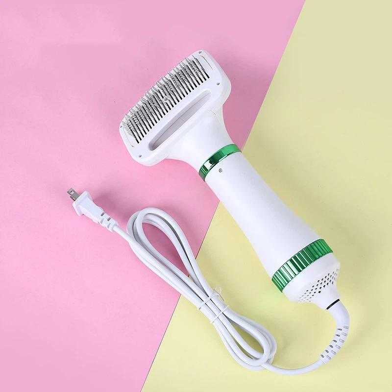 Smart Electric Hot Air Pet Grooming Brush - 3-in-1 Hair Dryer, Detangling & Straightening Comb for Fast Drying Dogs & Cats EU plug