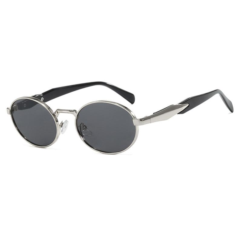 2026 New Style Oval Small Metal Frame Sunglasses Fashion Custom logo Vintage Uv400 Sunglasses