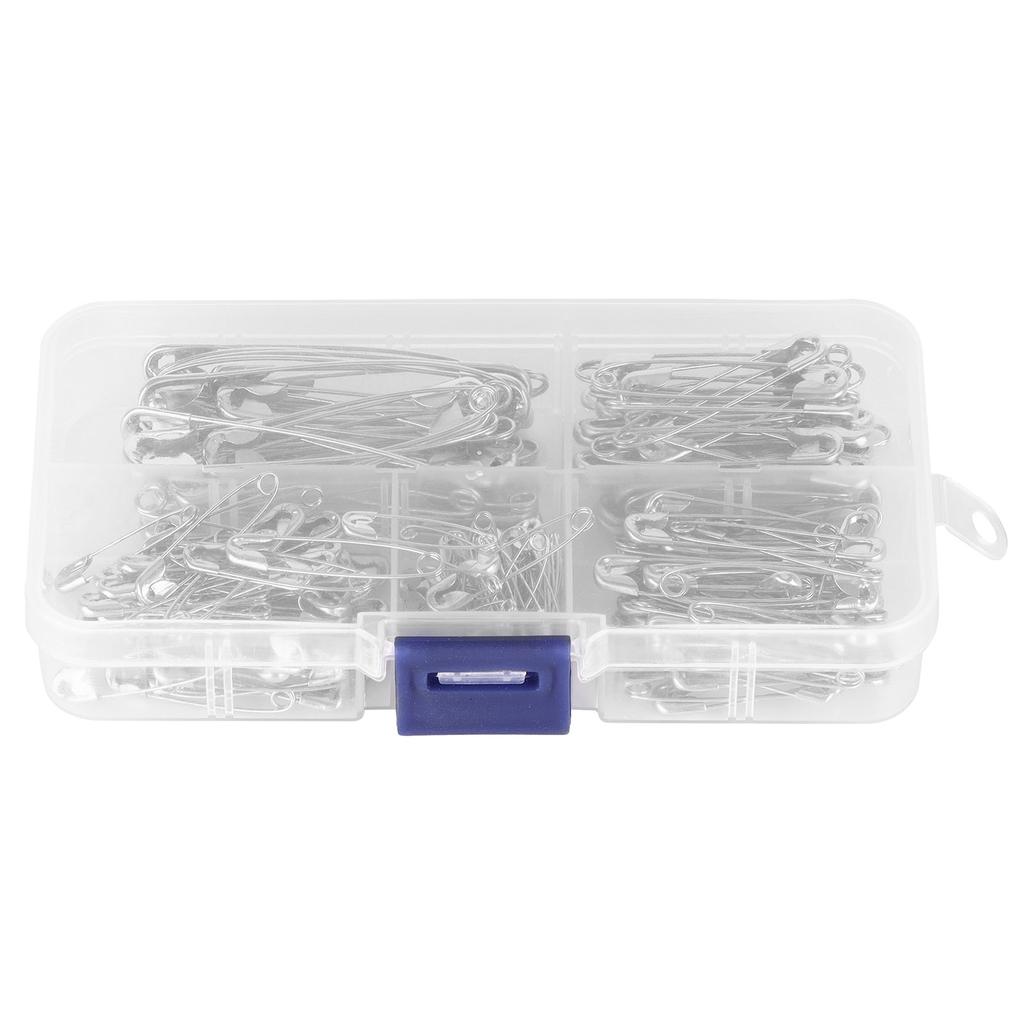 Safety Pins Small Tiny Stainless Durable Clothes Pins with 6 Different Sizes for Clothes Crafts
