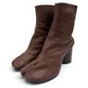 Great Maison Margiela 22 Short Boots TABI Brown Leather Women 36 S58WU0260 Used