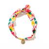 Stylish Silk Scarf Pendant Necklace - Colorful Cross Bow Design in Stainless Steel