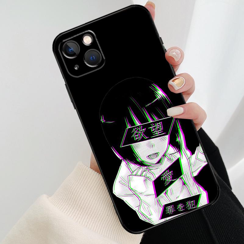 SAD JAPANESE ANIME AESTHETIC Phone Case For iPhone 17 Pro Max 14 13 12 11 15 16 Pro Max mini 15 16 Plus 16e 17 Air Cover