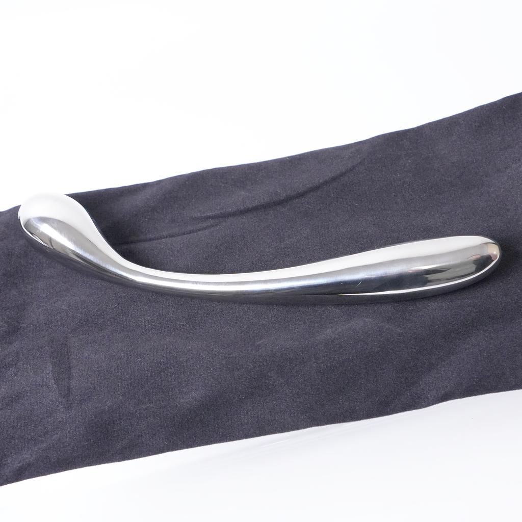 Heavy stainless steel double fake dildo G Spot wand anal beads butt plug metal prostate massager vaginal female sex toy women
