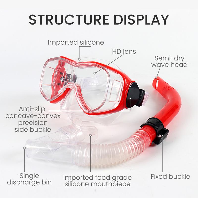 Adult scuba Diving Mask Ank Snorkel Tube Shockproof Anti-fog Swimming Goggles Underwater Snorkel Mask Diving Equipment