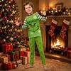 Christmas Print Family Matching Pajama Set for Parent and Kids with Long Sleeve Top and Pants