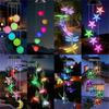 New LED Solar Wind Chime Crystal Ball Hummingbird Wind Chime Light Color Changing Waterproof Hanging Solar Light For Home Garden