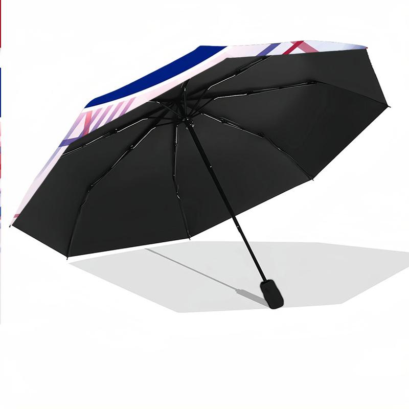Chicago Cubs Print Auto 8?Ribs Folding Umbrella Wind Resistant Lightweight Automatic Umbrella For Daily Travel