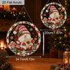 2D Flat Christmas Gnome Pearl Diamond Painting Hanging Ornament, 3D Mixed‑Sized Pearl Beads Craft Acrylic Hanging Kits, 9.72Inch/7.87Inch Two Sizes