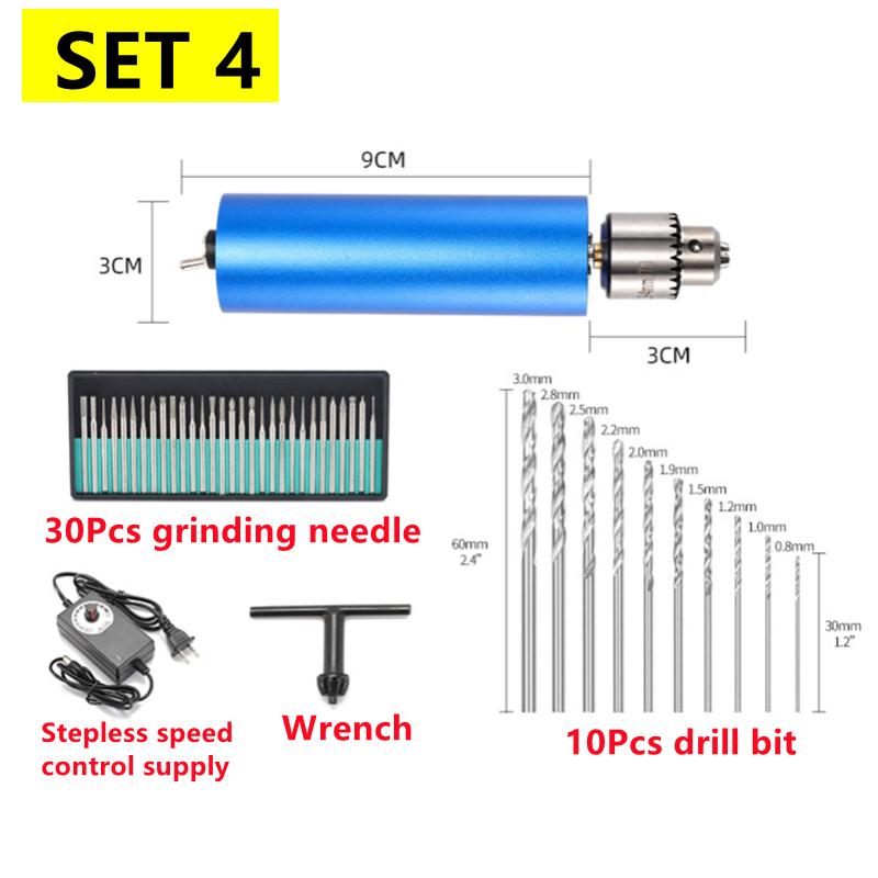 220V 13000rpm Stepless Speed-adjustable Handheld Mini Metal Electric Grinder Multifunct Polishing and Engraving Electric Drill