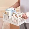 Household Plastic Foldable Storage Basket Student Desktop Collapsible Crate Sundries Organizer Stackable Drawer Container Box