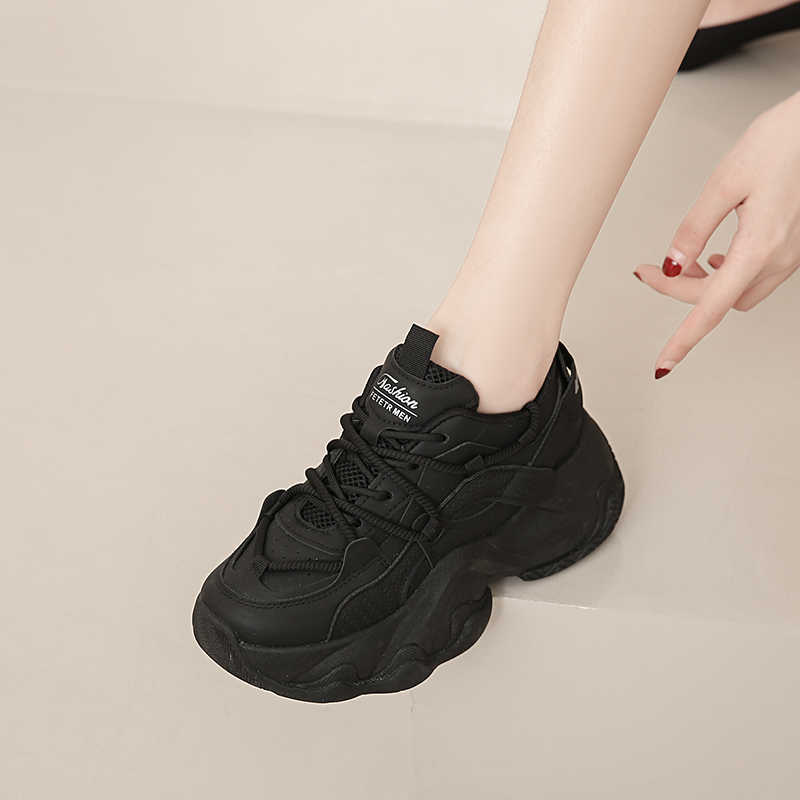 Fashion High Platform Lace Up Shoes Blue Casual Female Gym Sneakers Women's Walking Basketball Sports High-quality Sapato Luxury
