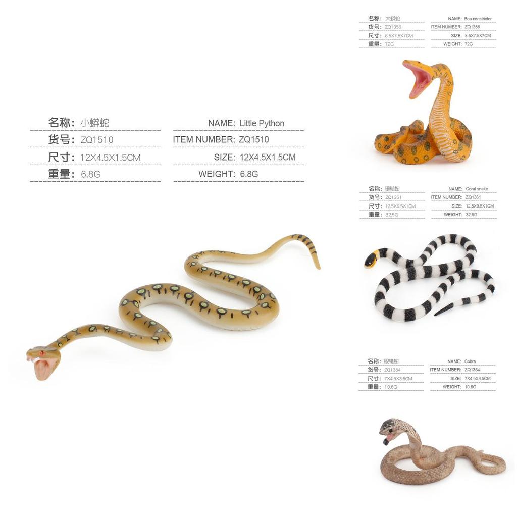 Reptile Pvc Snake Models For Educational Displays And Kids Learning Toys