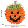 Wall Hanging Pumpkin Burlap Wreath Linen Halloween Pumpkin Wreath Decorative   Christmas