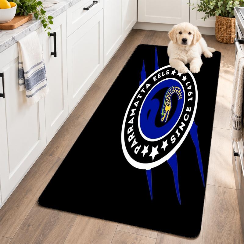 Flannel Kitchen Mat Parramatta Eels Soft Area Rug Non Slip Floor Carpet Home Decoration